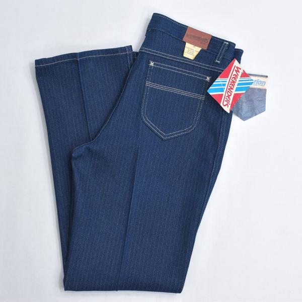 デッドストック70〜80s アメリカ製 WEEKENDERS Jeans ブーツカット ストライプデ...