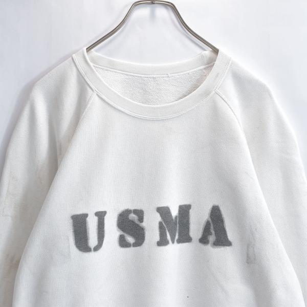 USMA ステンシルプリント スウェットシャツ トレーナー アメリカ 陸軍士官学校 ヴィンテージ ホ...