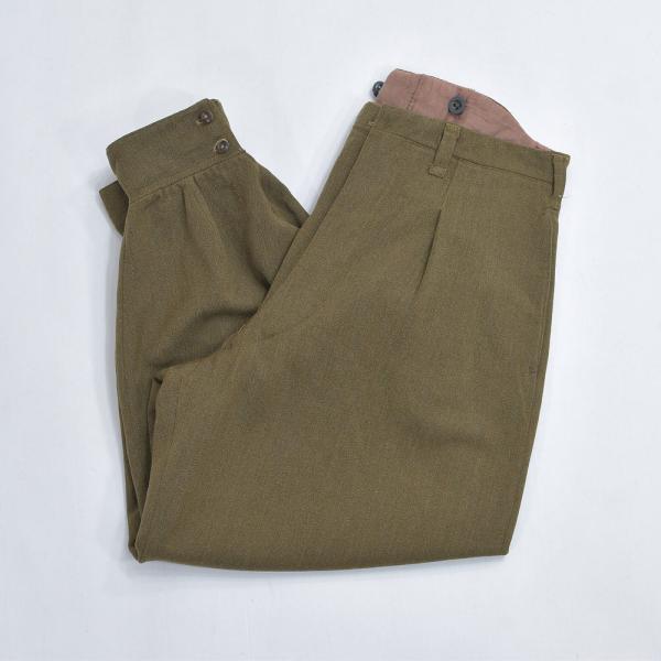 30〜40s 英国製 RED BROS. ウールギャバジン ジョッパーズ パンツ ビスポーク ブリー...