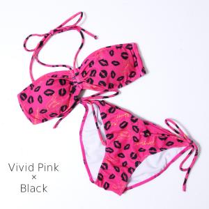 バンドゥ ビキニ 水着 日本製 リップ柄 ロゴ(T)の詳細画像4
