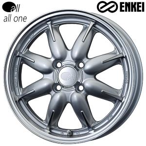 オールシーズンタイヤ ホイールセット 155/65R14インチ 4H100 ENKEI エンケイ オール ワン シルバー クムホ ソルウス 4S HA32