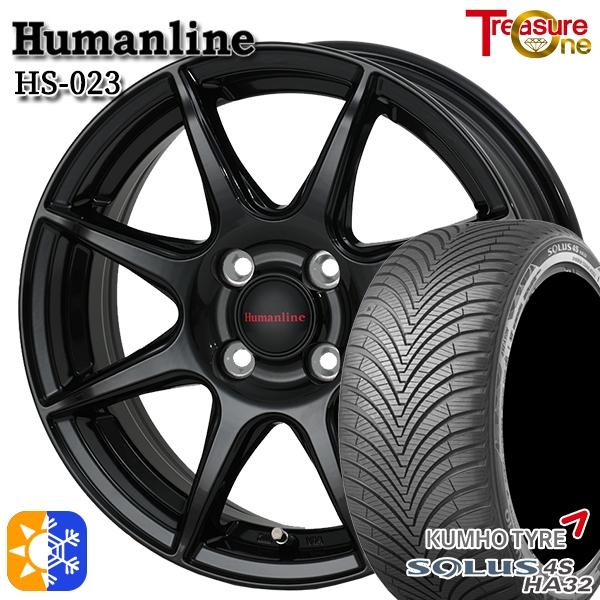 オールシーズンタイヤ ホイールセット 175/70R14インチ 4H100 ヒューマンライン HS0...
