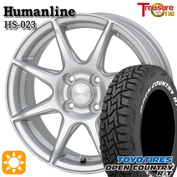 ホイールセット 165/80R14 97/95N 14インチ 4H100 ヒューマンライン HS02...