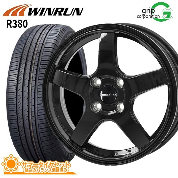 シャトル フィット用 185/60R15 サマータイヤホイールセット ウィンラン R380 ヒューマ...