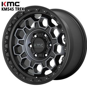 KMC KM545 TREK 17インチ 9.0J 5H127 +0 SATIN BLACK WITH GRAY TINT