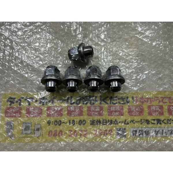 5個　トヨタ　純正　純正袋ナット　座面ナット　メッキ　普通長さ　ストレートナット