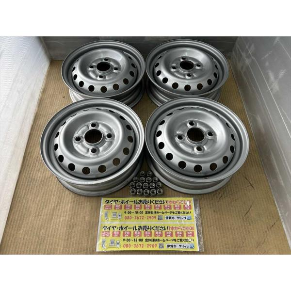 ナット付き　HONDA　ACTY　純正スチールホイール　  12　3.5j　+40　シルバー　4穴　...