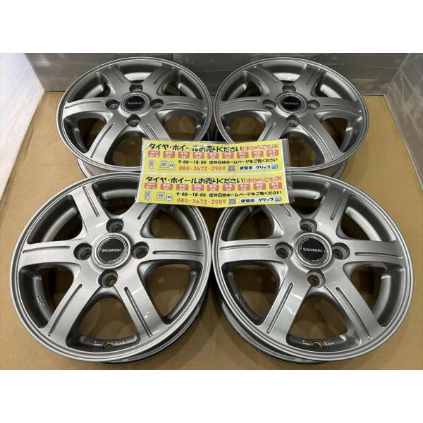BRIDGESTONE　BALMINUM　アルミホイール　13　4j　+45　濃いシルバー　4穴　1...