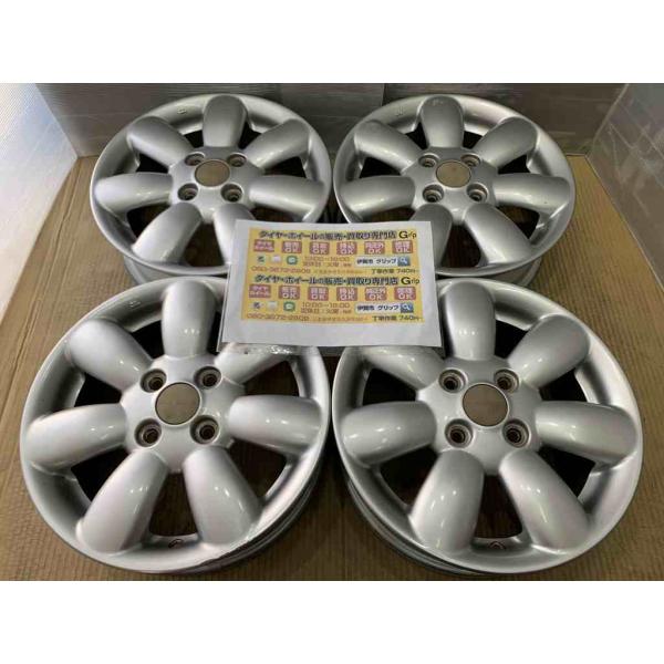 スズキ　ラパン　純正アルミホイール　14   4.5j   +45　シルバー　銀　　4穴　100