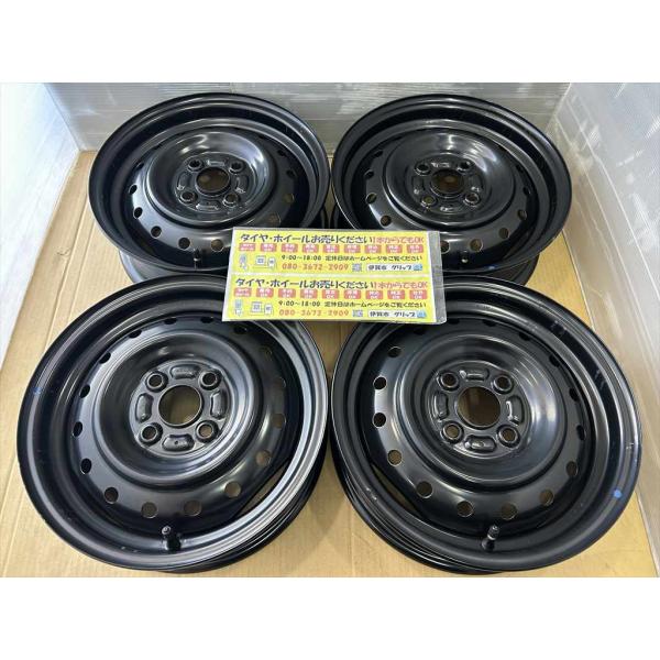 SUZUKI　WAGONR　SMILE　純正スチールホイール　14   4.5j　+45　ブラック　...