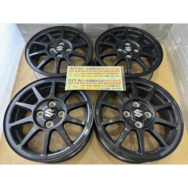 SUZUKI　ALTO　WORKS　純正アルミホイール　15　5j　+45　ガンメタ　系　4穴 10...