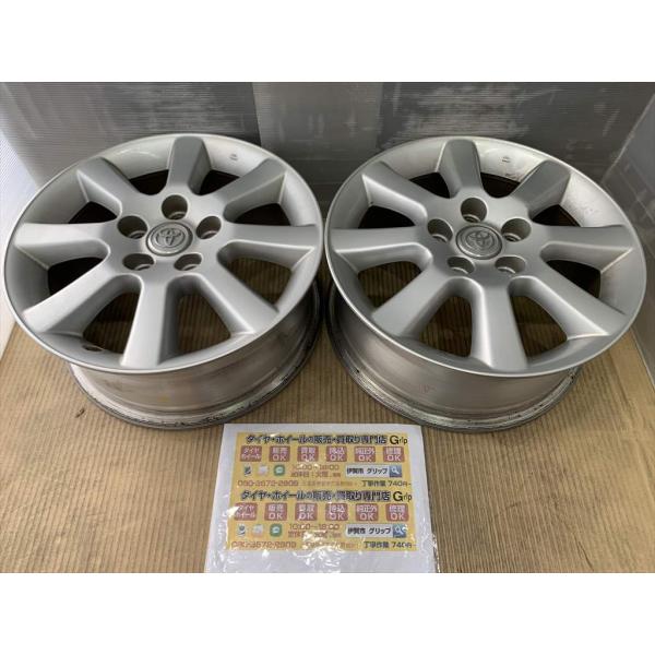 2本　TOYOTA　イプサム　純正アルミホイール　16   6.5j　+45　シルバー　系　5穴 1...