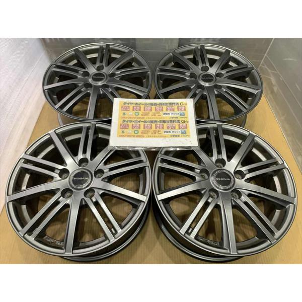 BRIDGESTONE　BALUMINUM　アルミホイール　16   6.5j　+48　ガンメタ　グ...