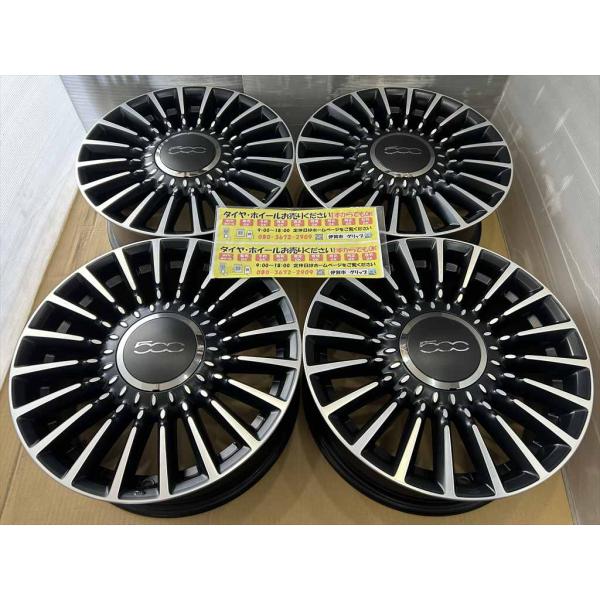 正規品　FIAT 500C　純正ホイール　ワンオーナー　16　6.5j　+35　マットブラック ポリ...