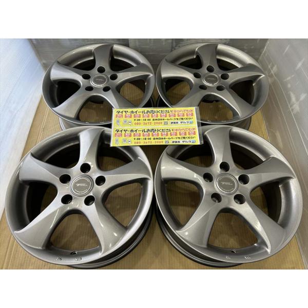 BRIDGESTONE　TOPRUN　アルミホイール　16　6.5j　+38　ガンメタ　系　5穴 1...