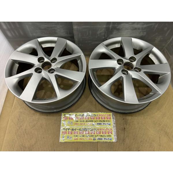 2本　TOYOTA　AQUA　純正アルミホイール　16　6j　+51　シルバー　4穴　100