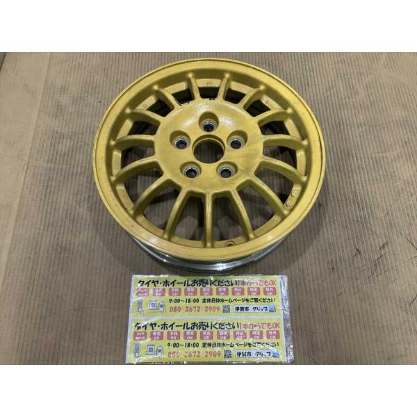 1本　MAZDA　純正スペア　テンパー　アルミホイール　16　4j　+30　黄色系　5穴 114.3