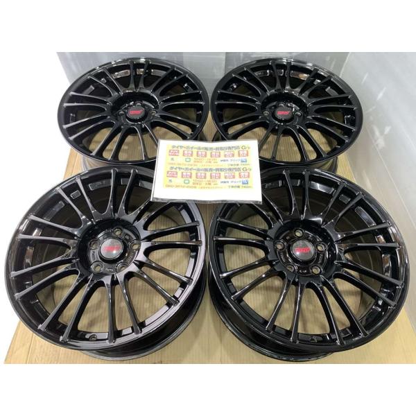 スバル　インプレッサ　ＷＲＸ　ＳＴＩ　ＢＢＳ　鍛造アルミホイール　１８　８．５Ｊ　＋５５　ブラックペ...