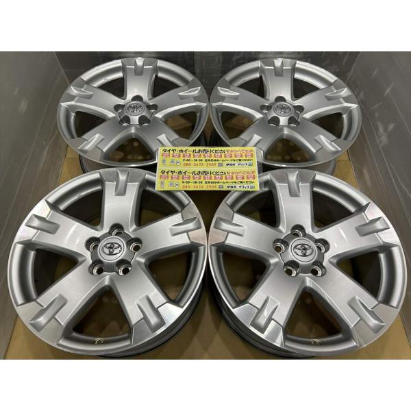 TOYOTA　VANGUARD　純正ホイール　18　7.5j　+39　シルバー　/　ポリッシュ　5穴...