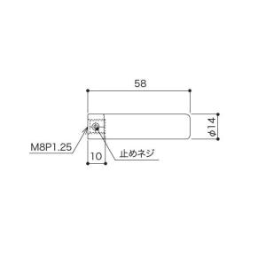 TGR-1B (水平・端末ホールド側・φ3 片...の詳細画像1