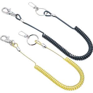 コイルストラップ のびーるキーチェーン ワイヤーループ ワイヤー入り セキュリティ 落下防止 財布 ...