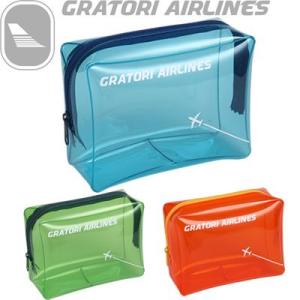 ビニールポーチ クリアポーチ Lサイズ 大きめ トラベルポーチ 透明 風呂 温泉 プール 旅行 日本...