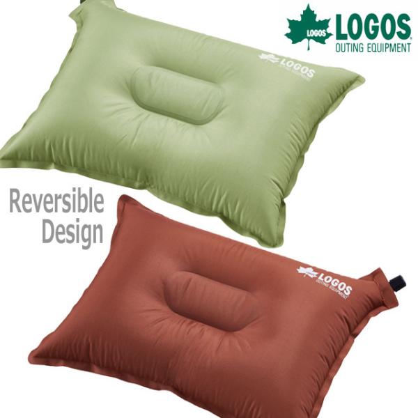 ロゴス キャンプ 枕 ピロー セルフインフレート まくら 空気入れ不要 自動 エアピロー 空気枕 ア...