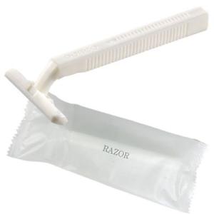 使い捨て カミソリ T字 2枚刃 お試し 1個単位 ホテル アメニティ 個包装 白 旅行 用 トラベ...