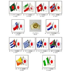 日本と各国の友好旗ピンズ D-838〜842・...の詳細画像1