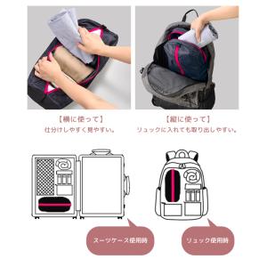 トラベルポーチ Mサイズ 縦型 横型 パッキン...の詳細画像2