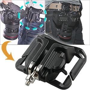 カメラホルダー 取り外し簡単 ベルトに装着 一眼レフ デジカメ 便利グッズ GPT アウトレット(g...
