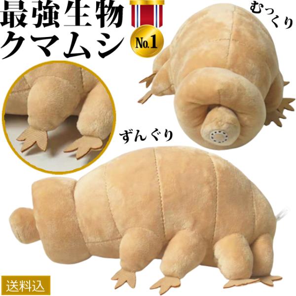 面白雑貨 地上最強生物 GPT クマムシ ぬいぐるみ ベージュ インテリア かわいい ユニーク 生き...