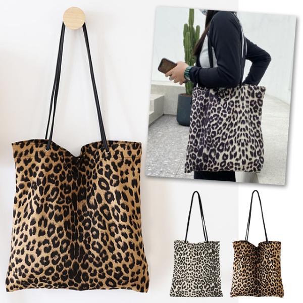 ヒョウ柄 肩掛け バッグ GPT レオパード トートバッグ ヒョウ アニマル柄 マグネットボタン付き...