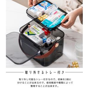 救急箱 薬箱 透明 大容量 収納ボックス 道具...の詳細画像2