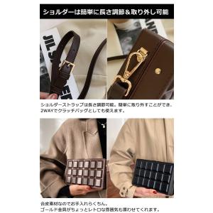 ショルダーバッグ 板チョコ型 スクエア 可愛い...の詳細画像5