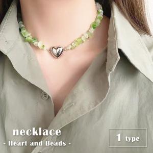 GPT ネックレス ショート チョーカー 首飾り レディース アクセサリー ジュエリー ハート ビーズ ストーン かわいい プレゼント 10点迄メール便OK
