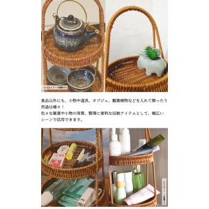 ラタン調 トレイ バスケット かご 3段 アフ...の詳細画像4