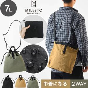 ミレスト パッカブル 折りたたみ ショルダーバッグ 巾着 ショルダー 2WAY 手提げ 斜め掛け 7L 巾着袋 小型 milesto utility MLS964 2点迄メール便OK(id0a264)