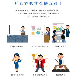 ポータブル 拡声器 ハンズフリー ハンドマイク...の詳細画像2