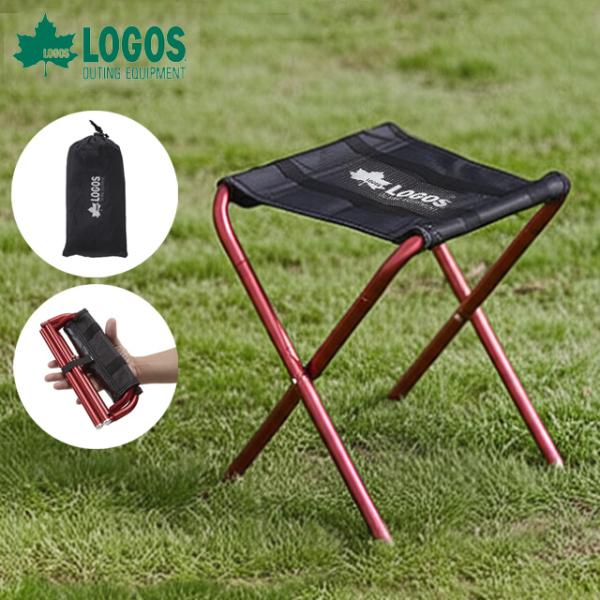ロゴス 折りたたみ 椅子 7075ポケットスツール（レッド） チェア コンパクト 軽量 持ち運び ア...