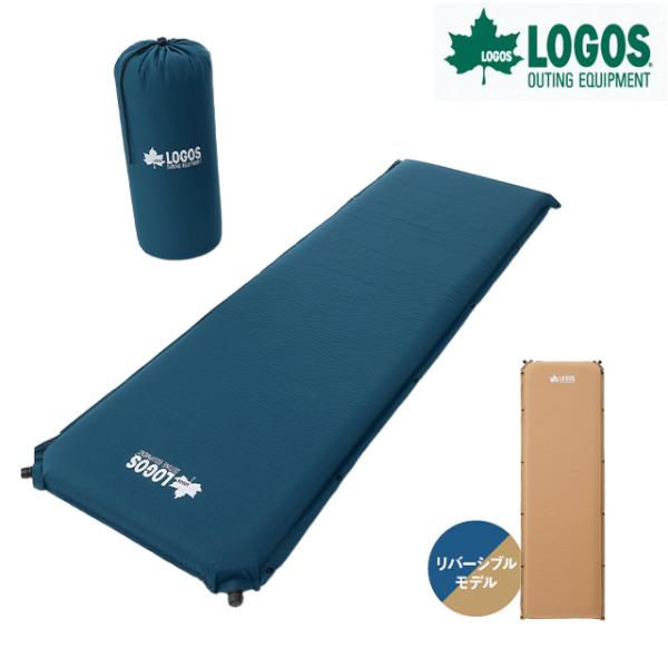 ロゴス （ダブルバルブ・高密弾力） 100セルフインフレートマット・SOLO エアーマット キャンプ...