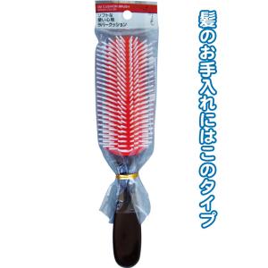 【まとめ買い=注文単位12個】ラバークッションDMヘアブラシ(ブラウン)　28-029（se2a17...