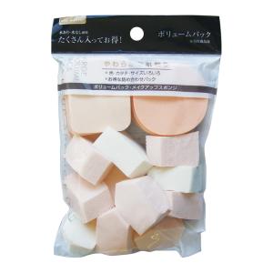 【まとめ買い=注文単位12個】たくさん入ってお得！ボリュームメイクアップスポンジ 18-939(se...