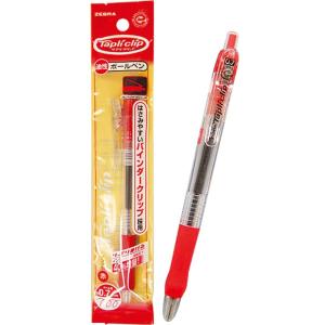 【まとめ買い=注文単位10個】ゼブラ タプリクリップ ボールペン 0.7 細字 (赤) 31-603...