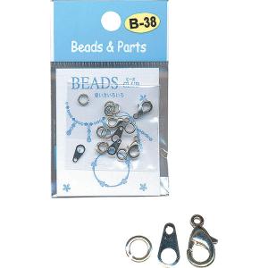 【まとめ買い=注文単位12個】アクセサリー用カニカンパーツセット(シルバー) 52-138(se2c718)