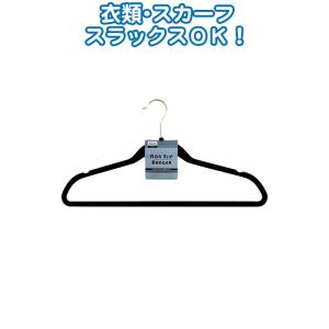 【まとめ買い=注文単位12個】ズレにくいスエード調ハンガー44cm(ブラック) 38-828(se2...