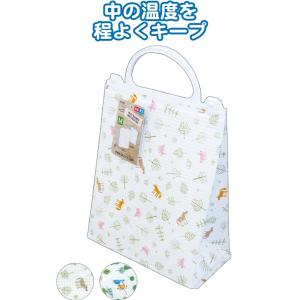 【まとめ買い=12個単位】柄入 保温・保冷バッグM 26×21×13cm アソート(柄おまかせ) 3...