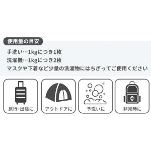 洗たく用 洗剤シート 4枚入 洗濯洗剤 防災用...の詳細画像2
