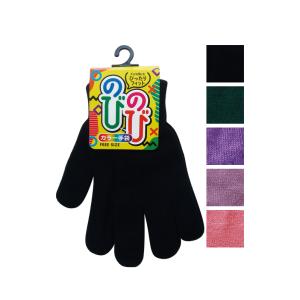 【まとめ買い=注文単位10個】アクリル混のびのびカラー手袋895-2-0 アソート(色柄ある場合)4...