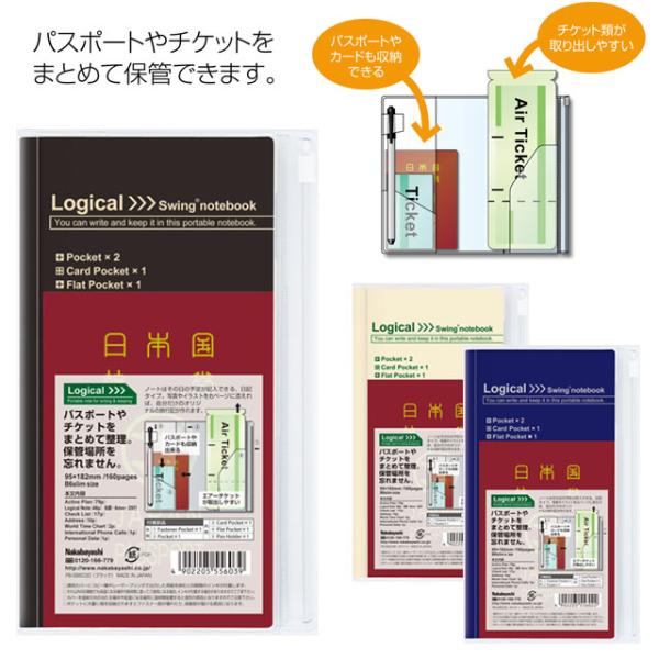 パスポートケース チケットケース スイングロジカルカバーノート B6 スリム B罫 貴重品入れ PB...